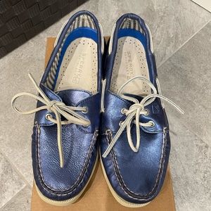 Sperry Top Sider Metallic Blue Women’s Loafers